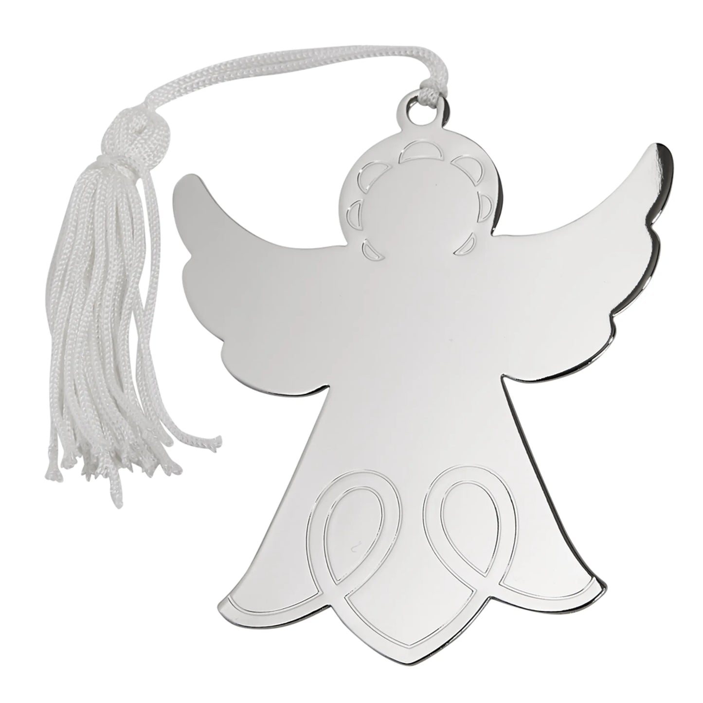 Angel Ornament, Nickel Plated 4" X 3"