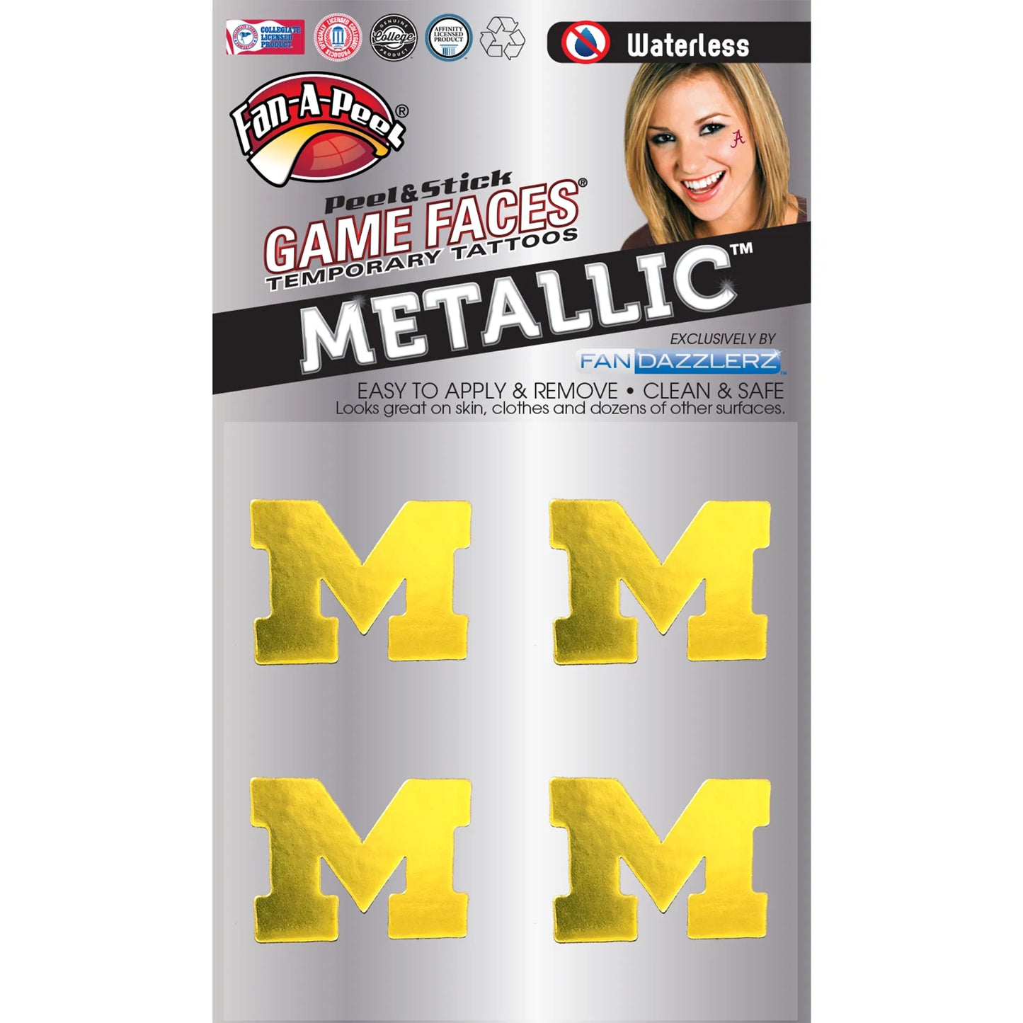 Metallic Peel & Stick Fan-A-Peel / Gamesfaces