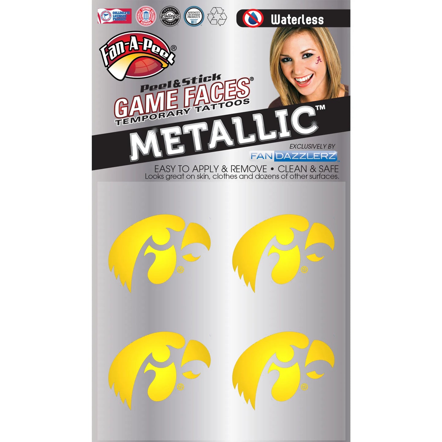 Metallic Peel & Stick Fan-A-Peel / Gamesfaces