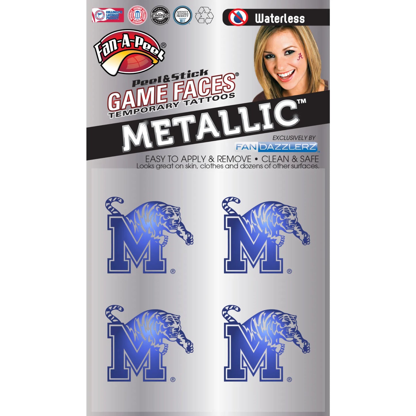 Metallic Peel & Stick Fan-A-Peel / Gamesfaces