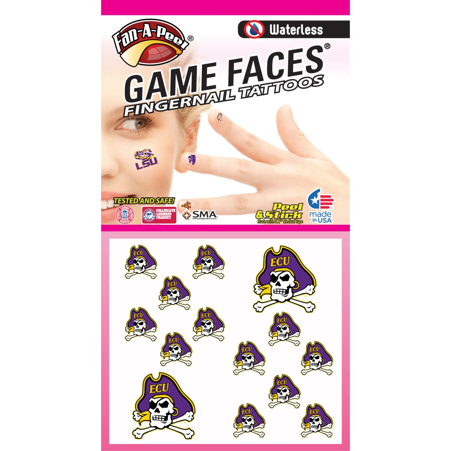 Waterless Peel & Stick Fingernail Fan-A-Peel / Gamesfaces