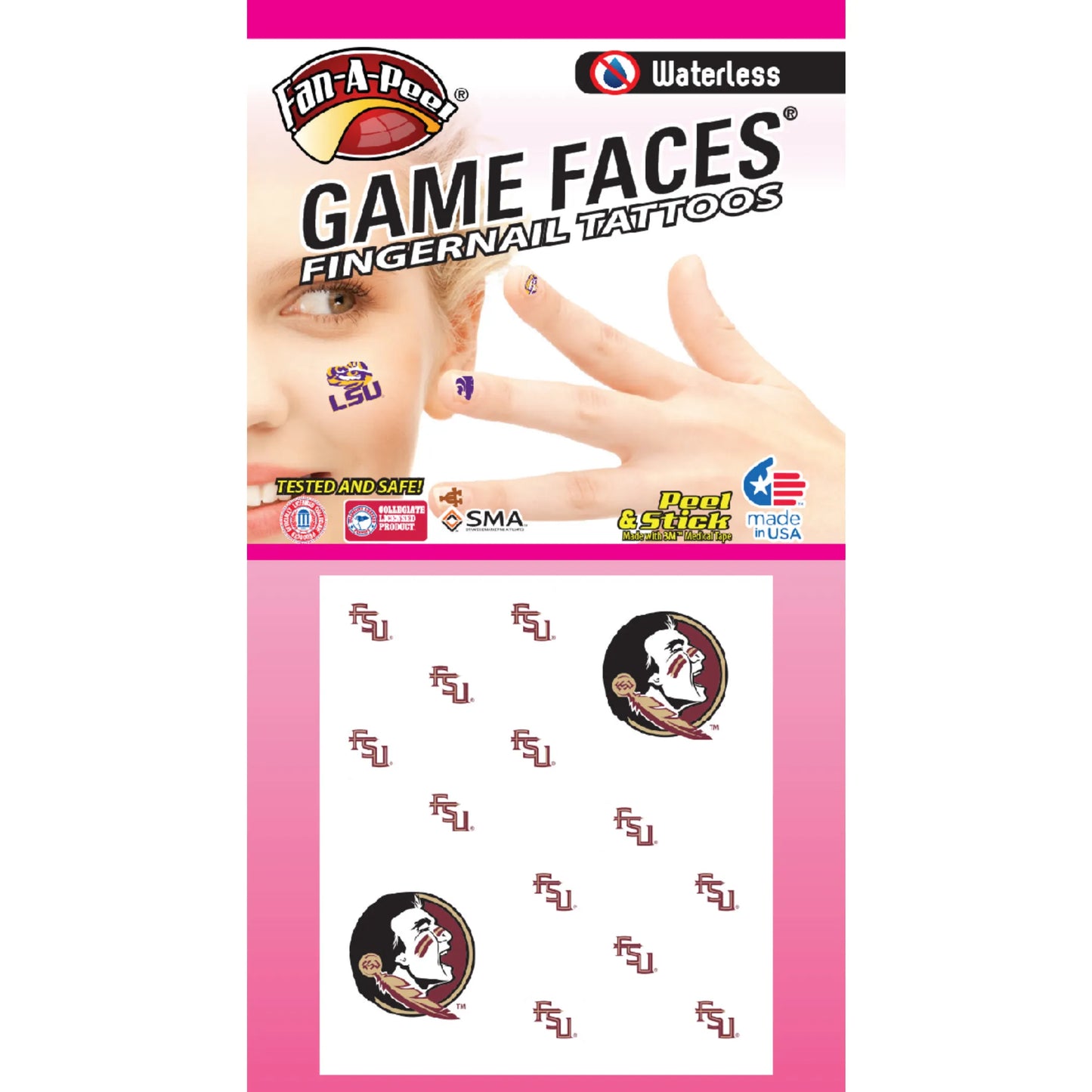 Waterless Peel & Stick Fingernail Fan-A-Peel / Gamesfaces