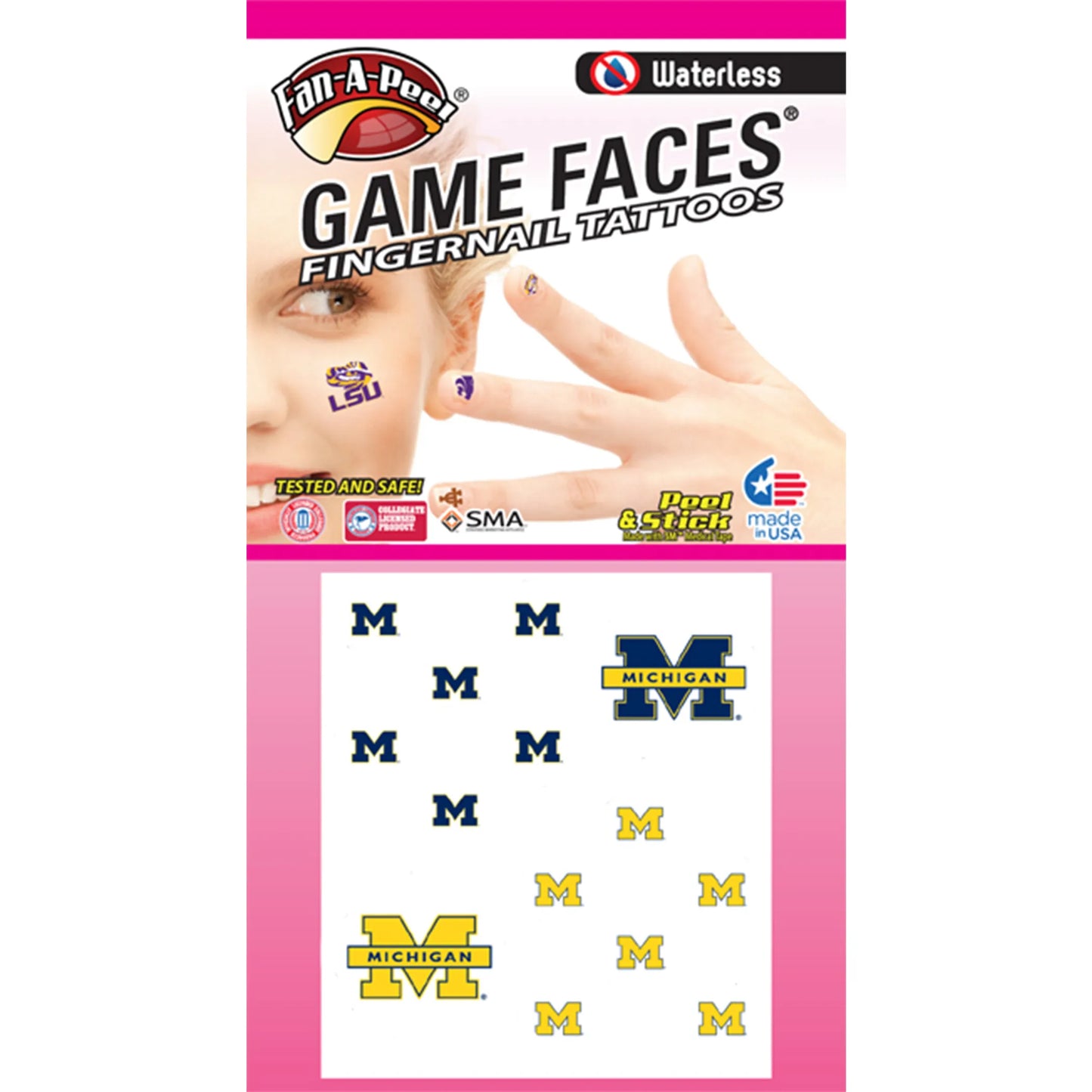 Waterless Peel & Stick Fingernail Fan-A-Peel / Gamesfaces