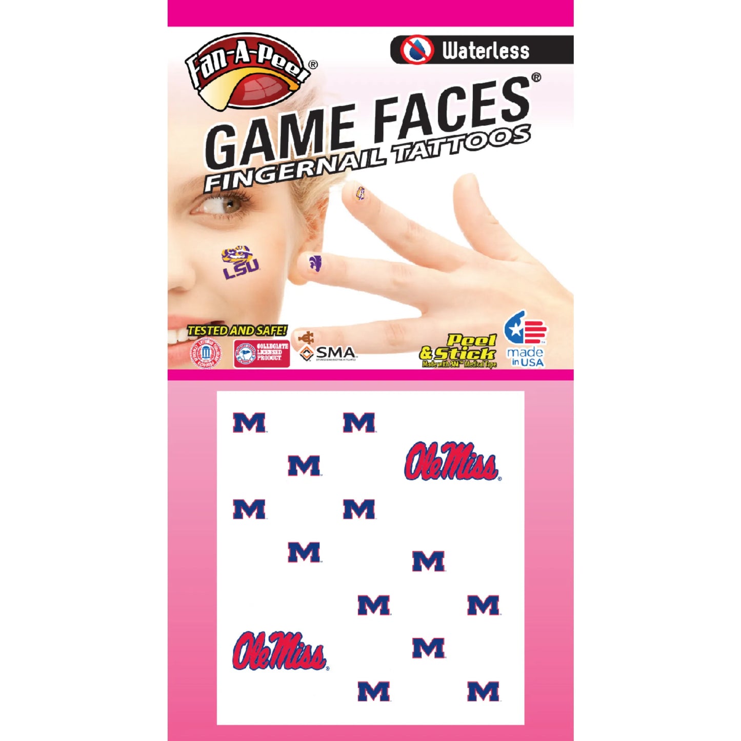 Waterless Peel & Stick Fingernail Fan-A-Peel / Gamesfaces