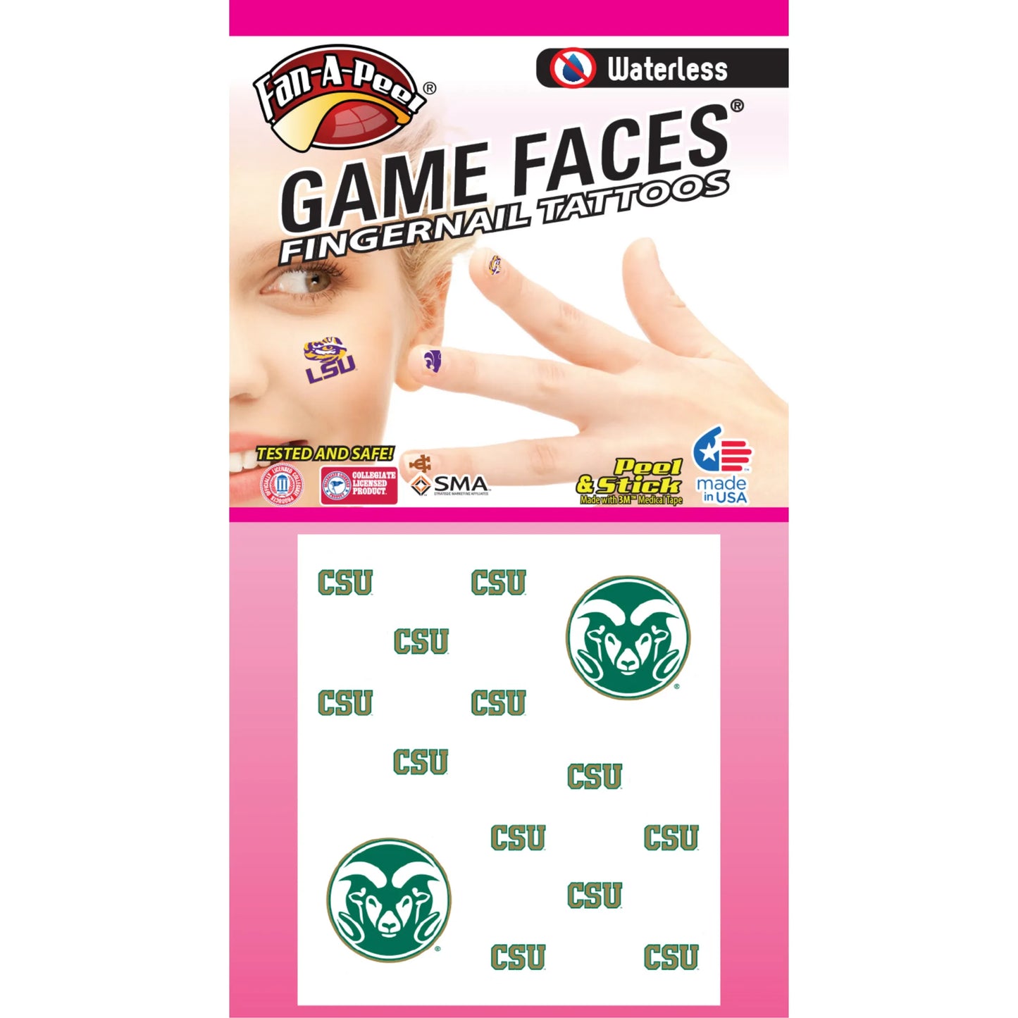 Waterless Peel & Stick Fingernail Fan-A-Peel / Gamesfaces