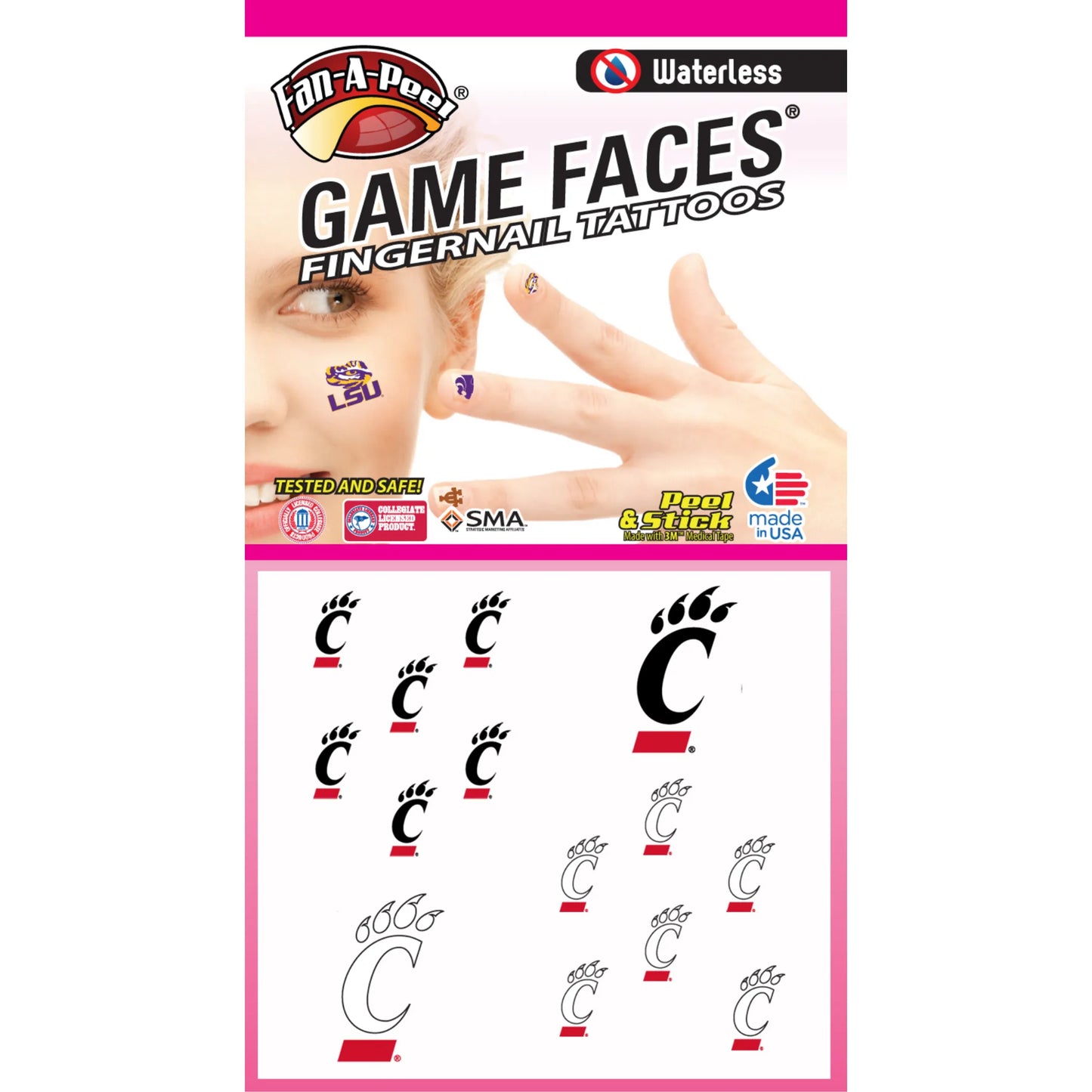 Waterless Peel & Stick Fingernail Fan-A-Peel / Gamesfaces