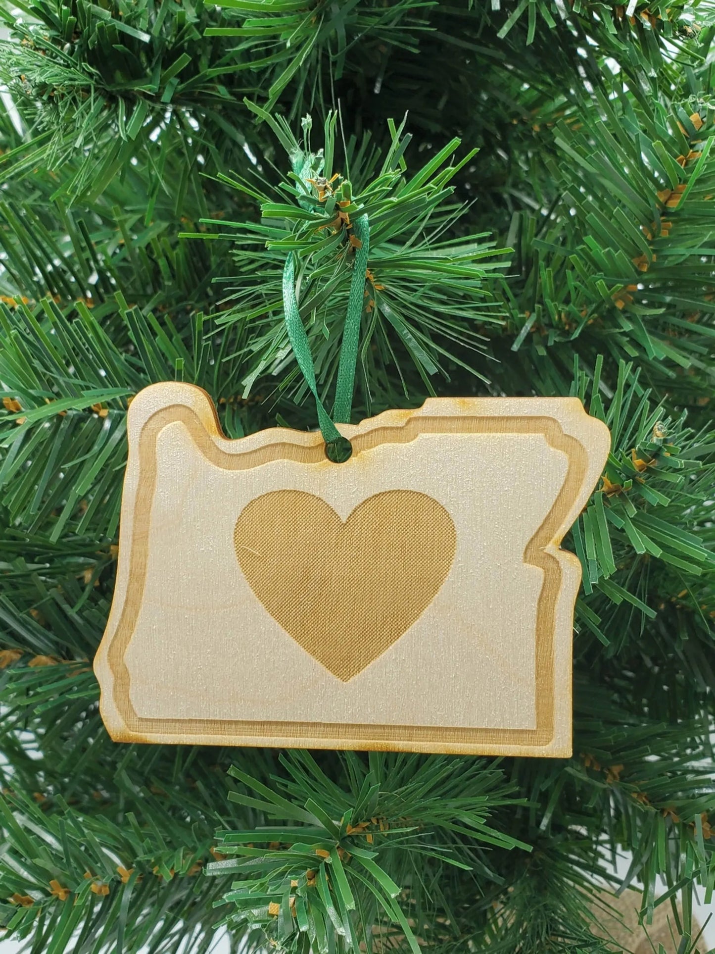 Oregon Themed Unfinished Tree Ornament