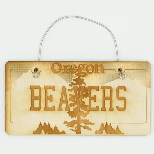 License Plate Unfinished Tree Ornament