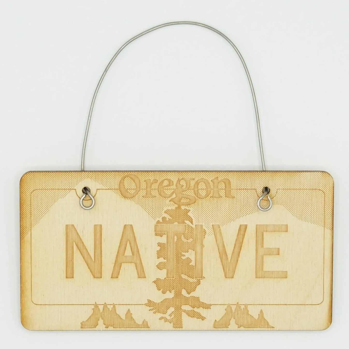 License Plate Unfinished Tree Ornament