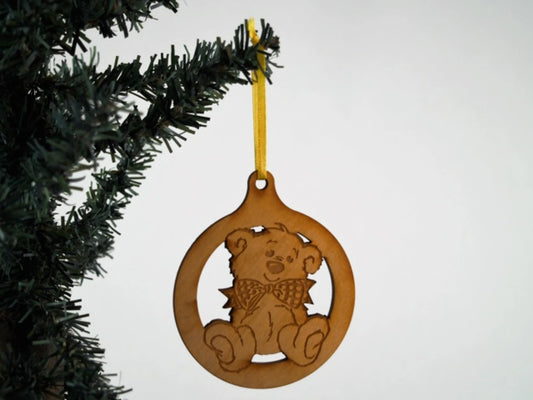 Christmas Themed Unfinished Tree Ornament