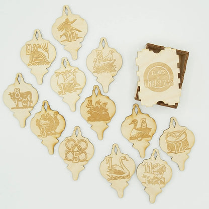 12 Days of Christmas Ornament Set