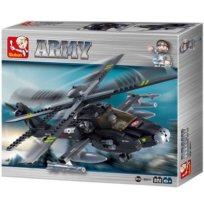 AH-64 "Apachi" Helicopter Building Brick Kit (293 Pcs)