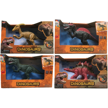 Dinosaur Figurine Toys with Sound Effects, Left Arm Pull