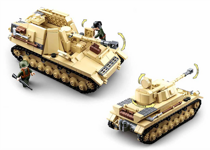 WWII Panzer IV 2-in-1 Tank Building Brick Kit (543 Pcs)