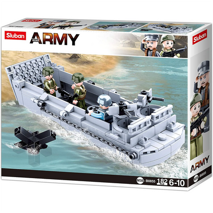 WWII D-Day Higgins Landing Craft Building Brick Kit (182 pcs)