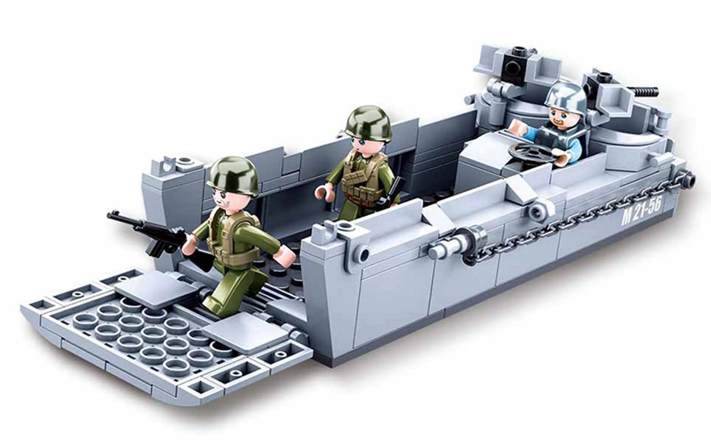 WWII D-Day Higgins Landing Craft Building Brick Kit (182 pcs)