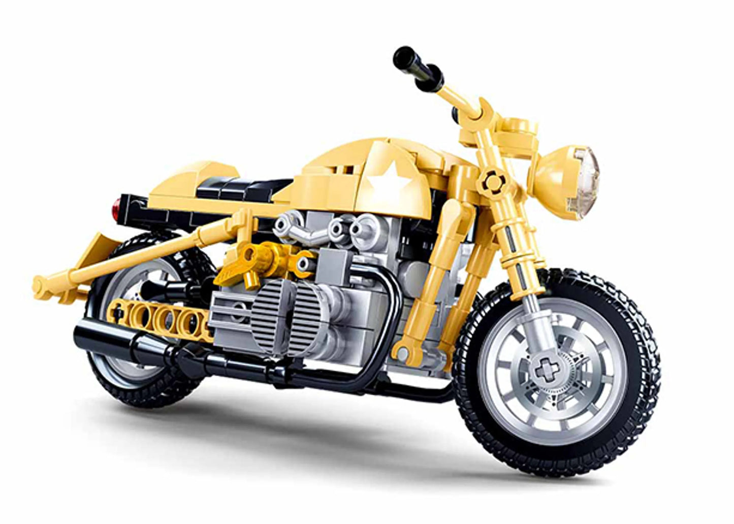 Yellow Motorcycle Building Brick Kit (223 pcs)