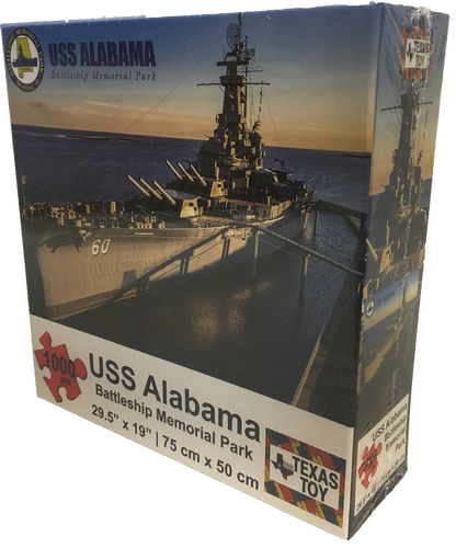 USS Alabama Battleship Cardboard Puzzle 1000-pc 2mm