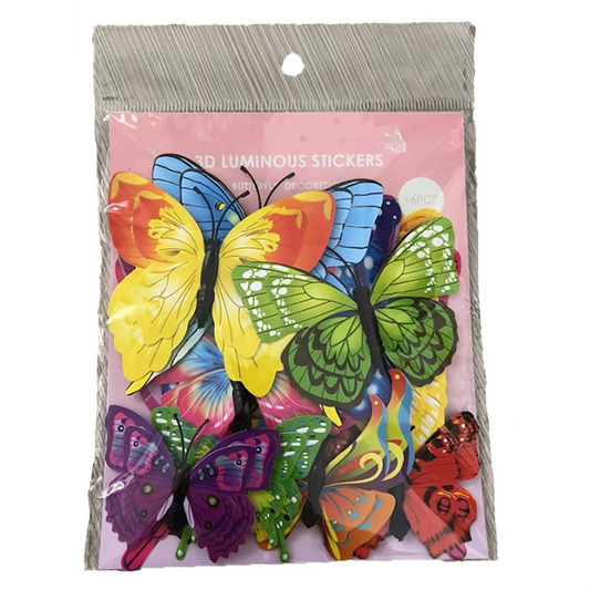 Colorful Butterfly Hair Clips and Magnets in Peggable Bag