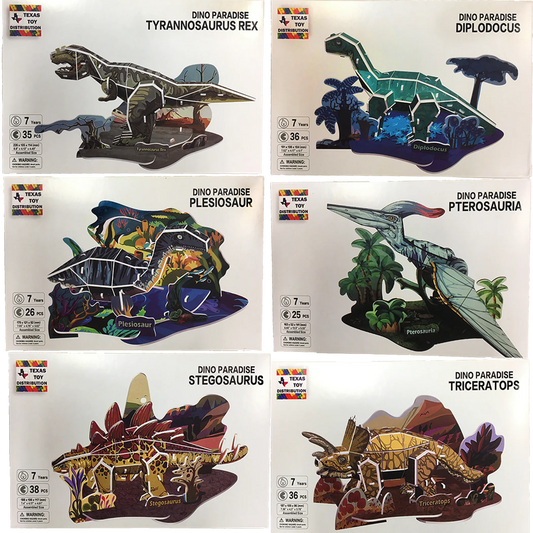 Dinosaur 3D Puzzles EPS Foam Puzzle Sets, Six Types