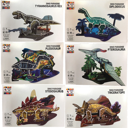 Dinosaur 3D Puzzles EPS Foam Puzzle Sets, Six Types