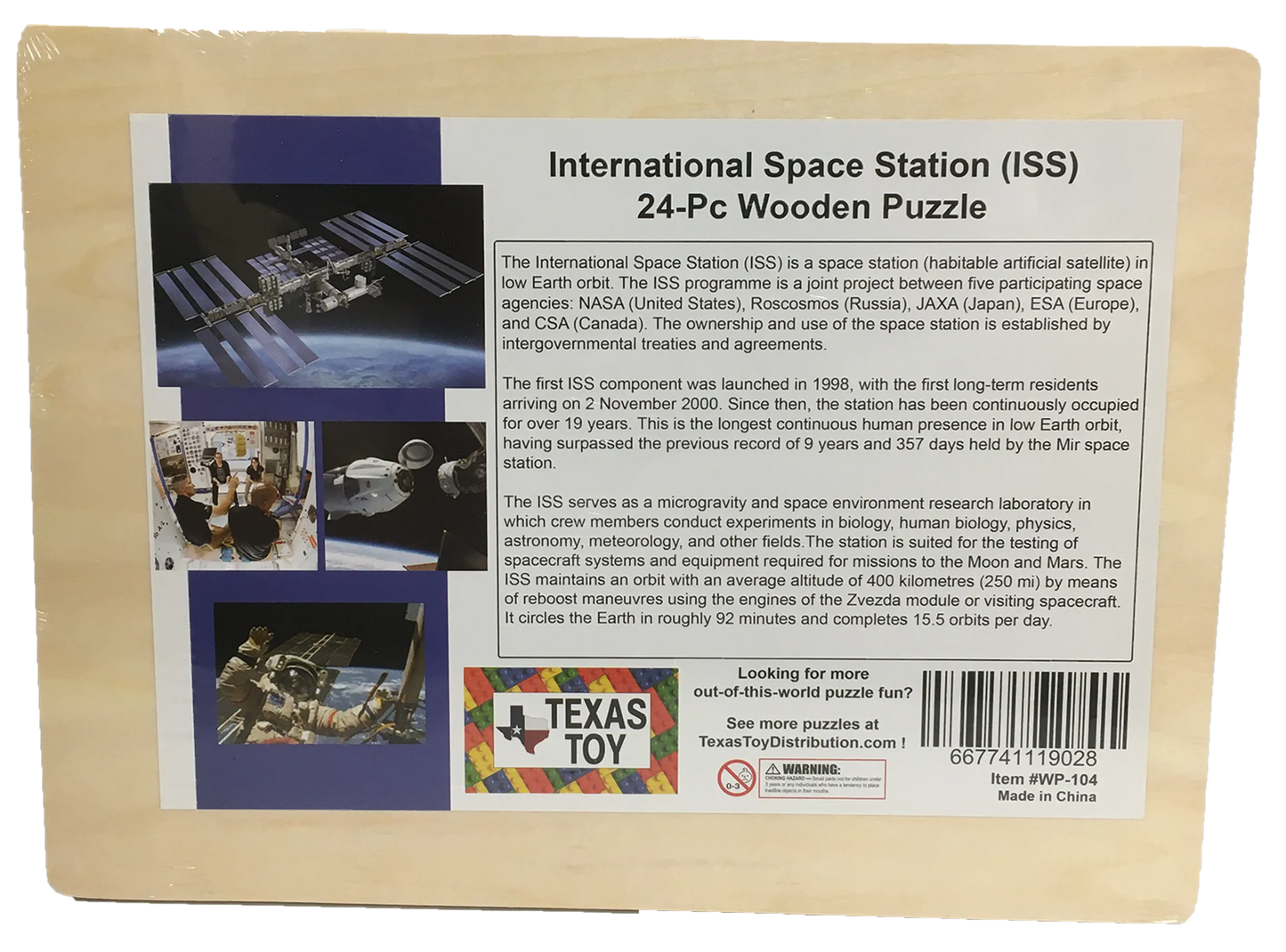 NASA International Space Station 24-pc Wood Jigsaw Puzzle