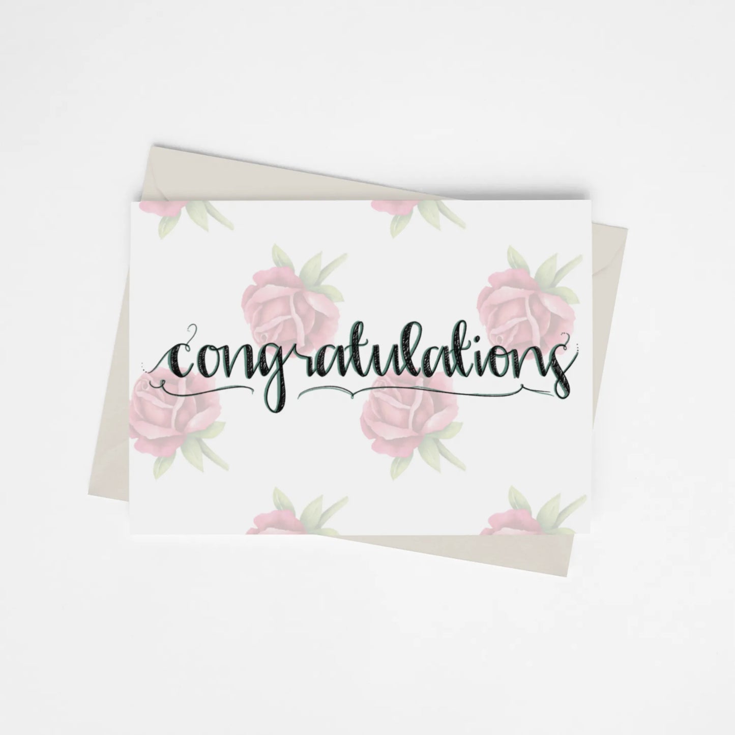 Congratulations (Floral) - Greeting Card