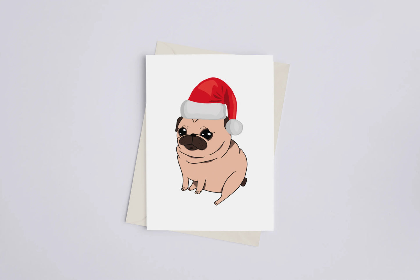 Christmas Pug - Greeting Card