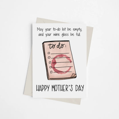 Mother's Day To-Do List - Greeting Card