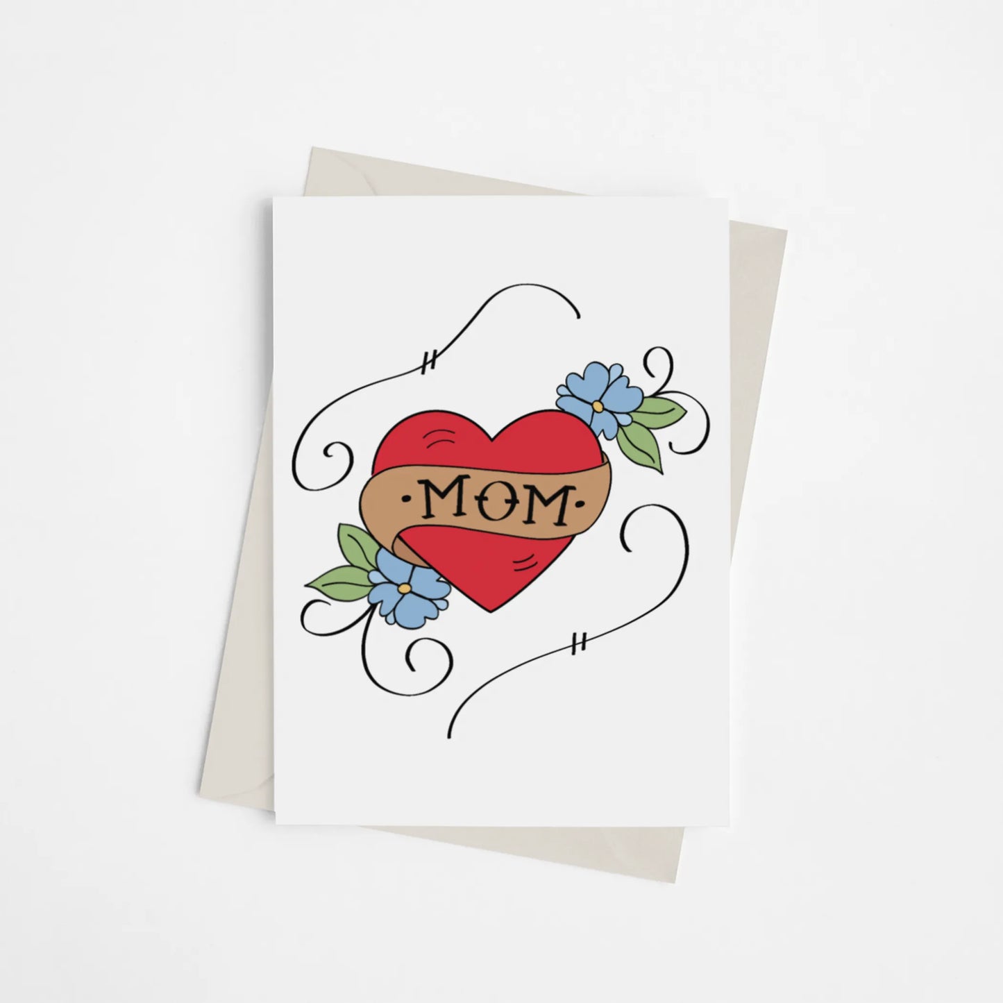 Mom Tattoo Card - Greeting Card