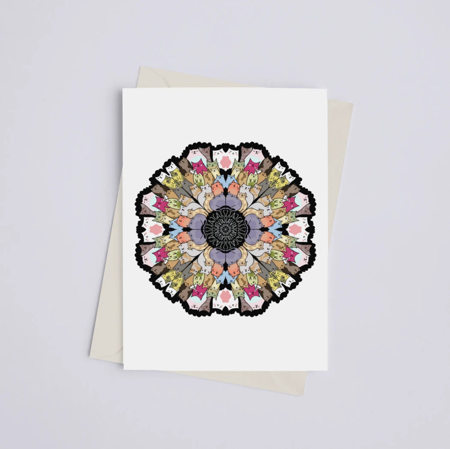 Cat Mandala - Greeting Card