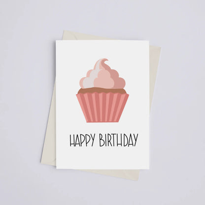 Happy Birthday Cupcake - Greeting Card