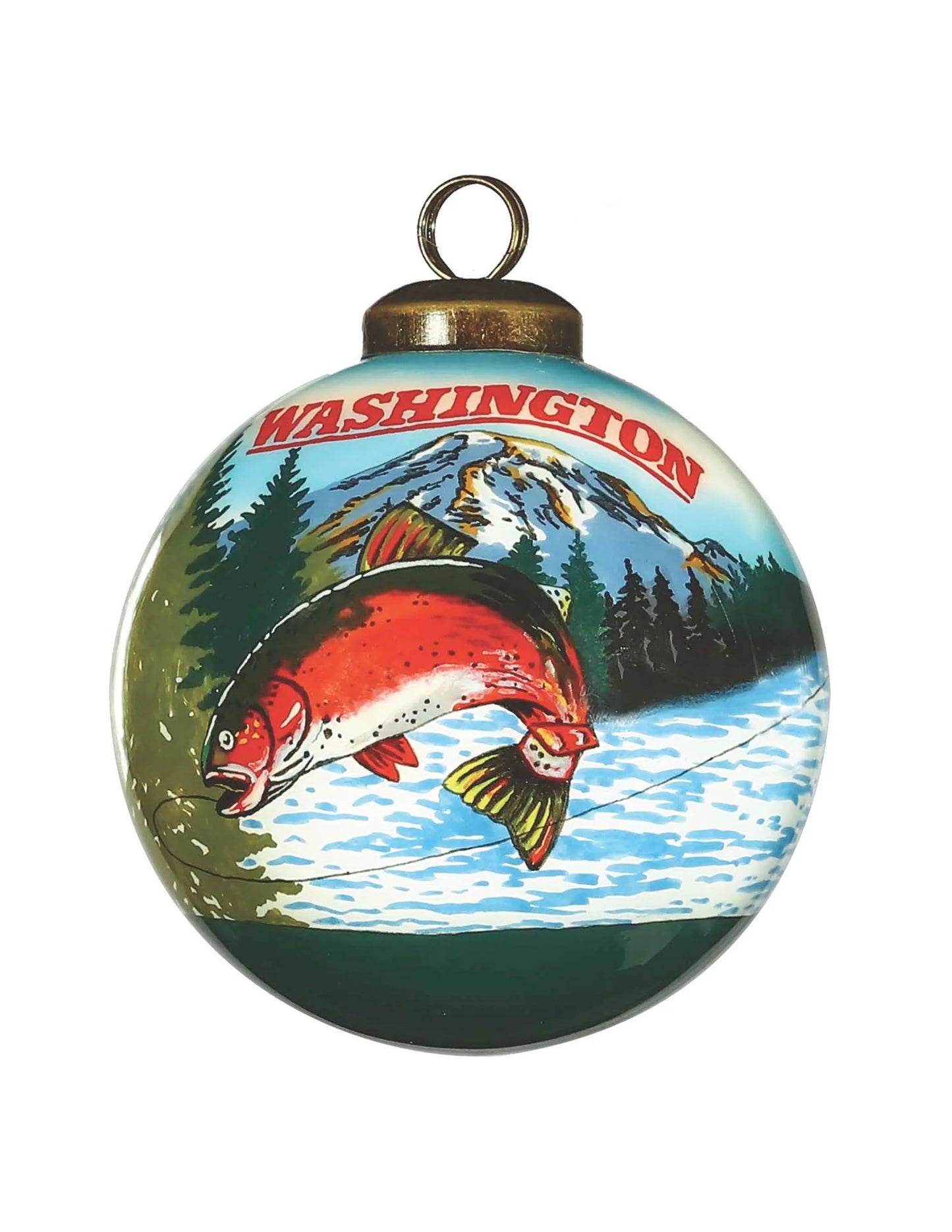 Washington Hand Painted Glass Ornament