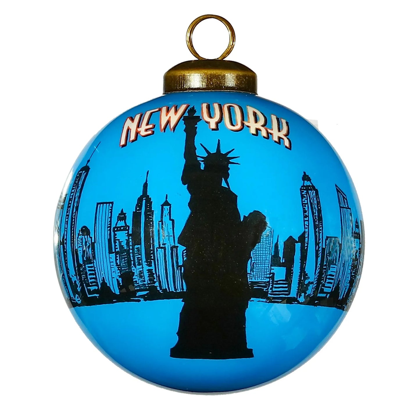 New York City Hand Painted Glass Ornament