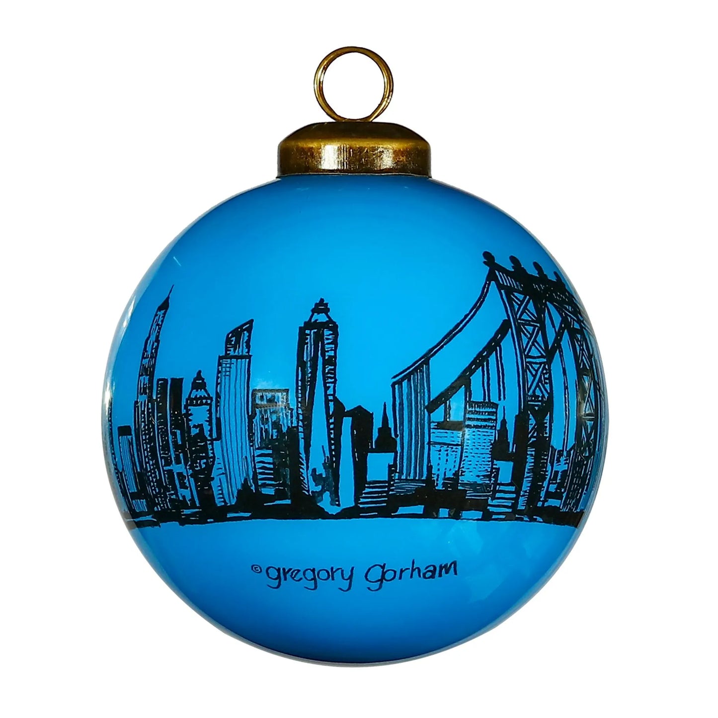 New York City Hand Painted Glass Ornament