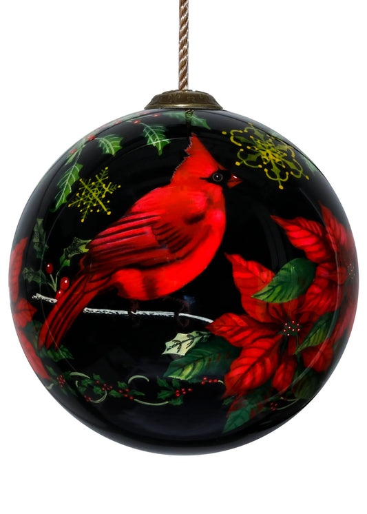 Holiday Wonders Hand Painted Glass Ornament