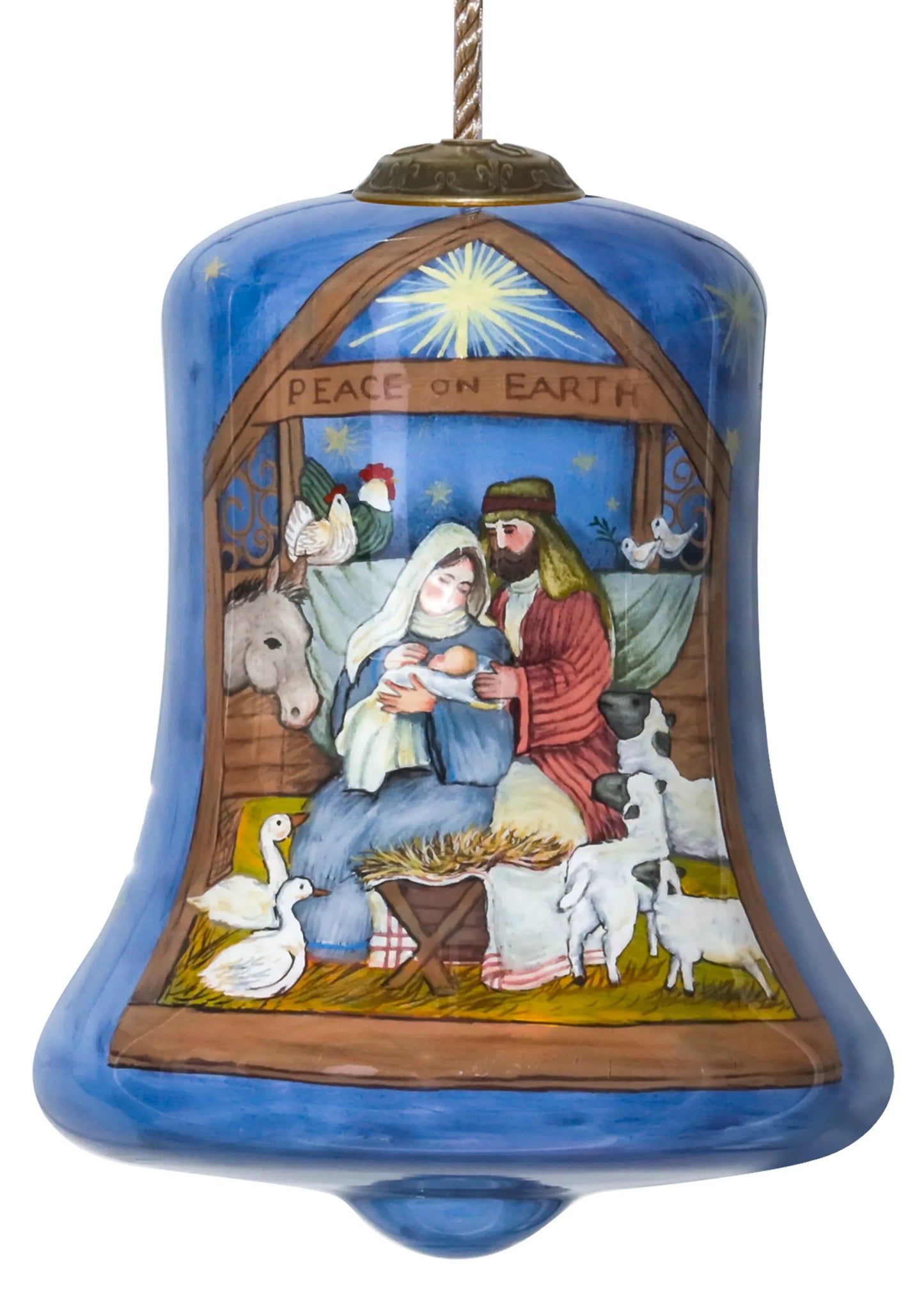 Little Lord Jesus Hand Painted Glass Ornament