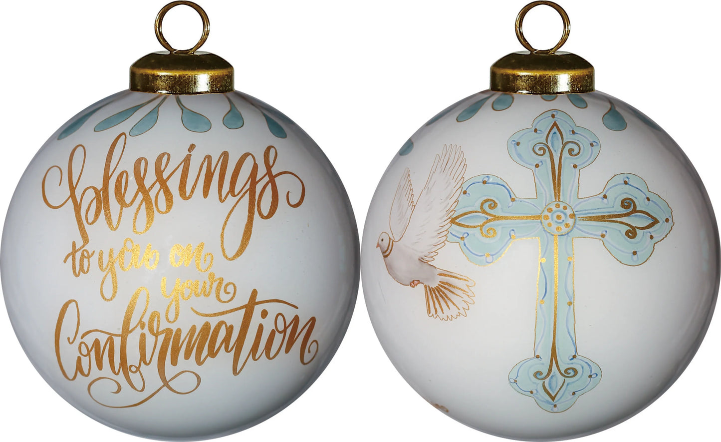 Blessings On Your Confirmation Hand Painted Glass Ornament