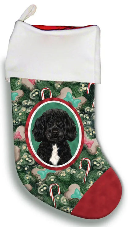 Portuguese Water Dog Black Bearded - Best of Breed Christmas Stocking