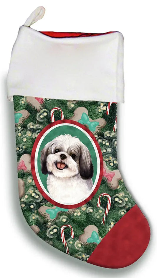 Shih Tzu Silver- Best of Breed Christmas Stocking