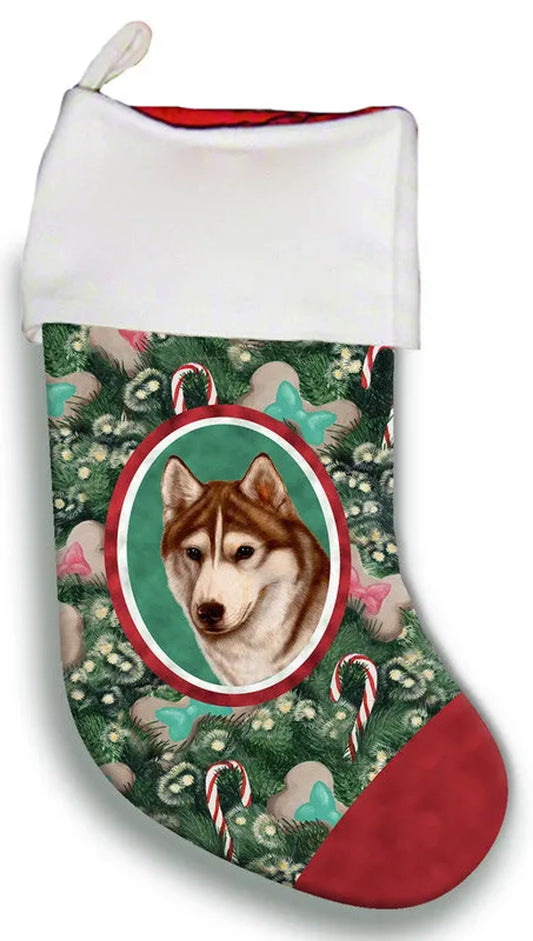 Siberian Husky Red- Best of Breed Christmas Stocking