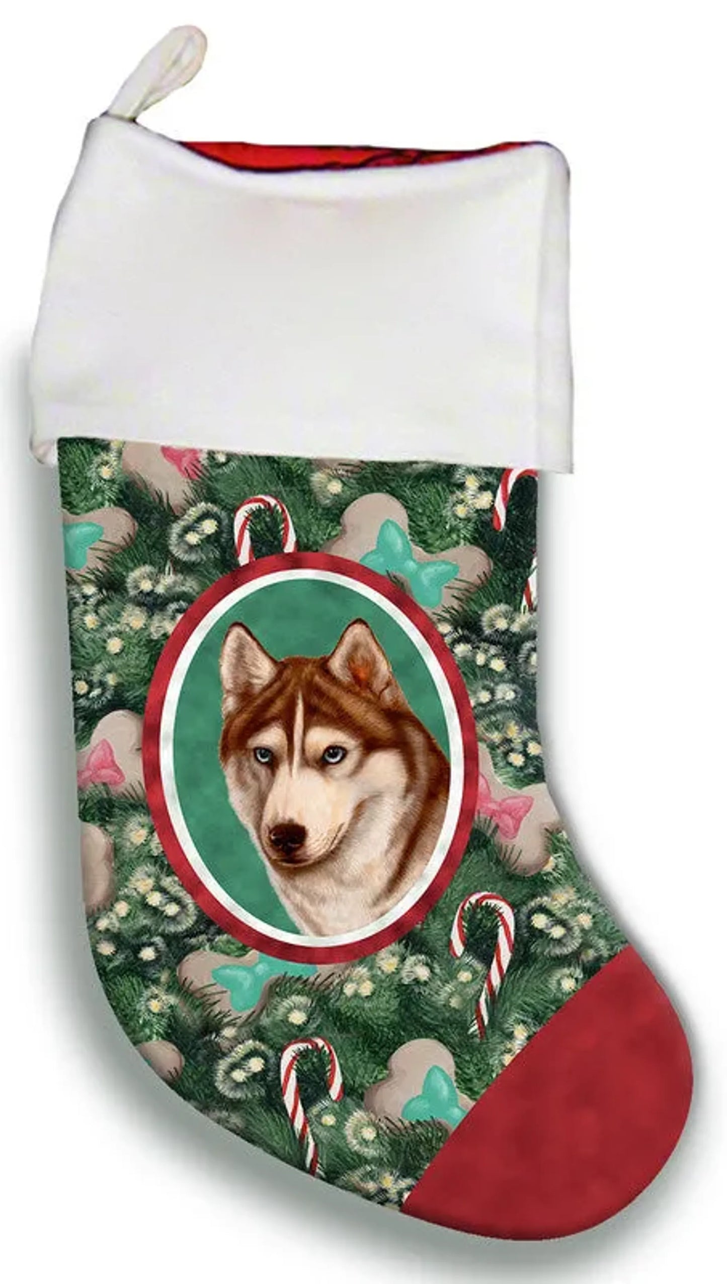 Siberian Husky Red (Blue Eyes)- Best of Breed Christmas Stocking