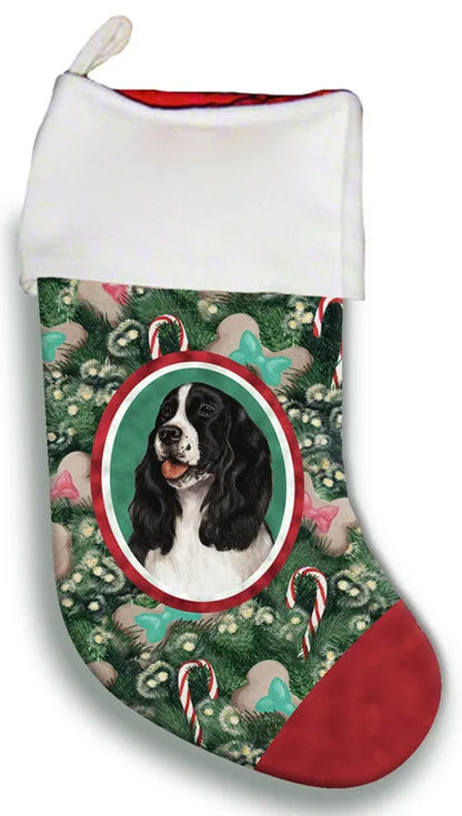 Springer Spaniel B/W- Best of Breed Christmas Stocking