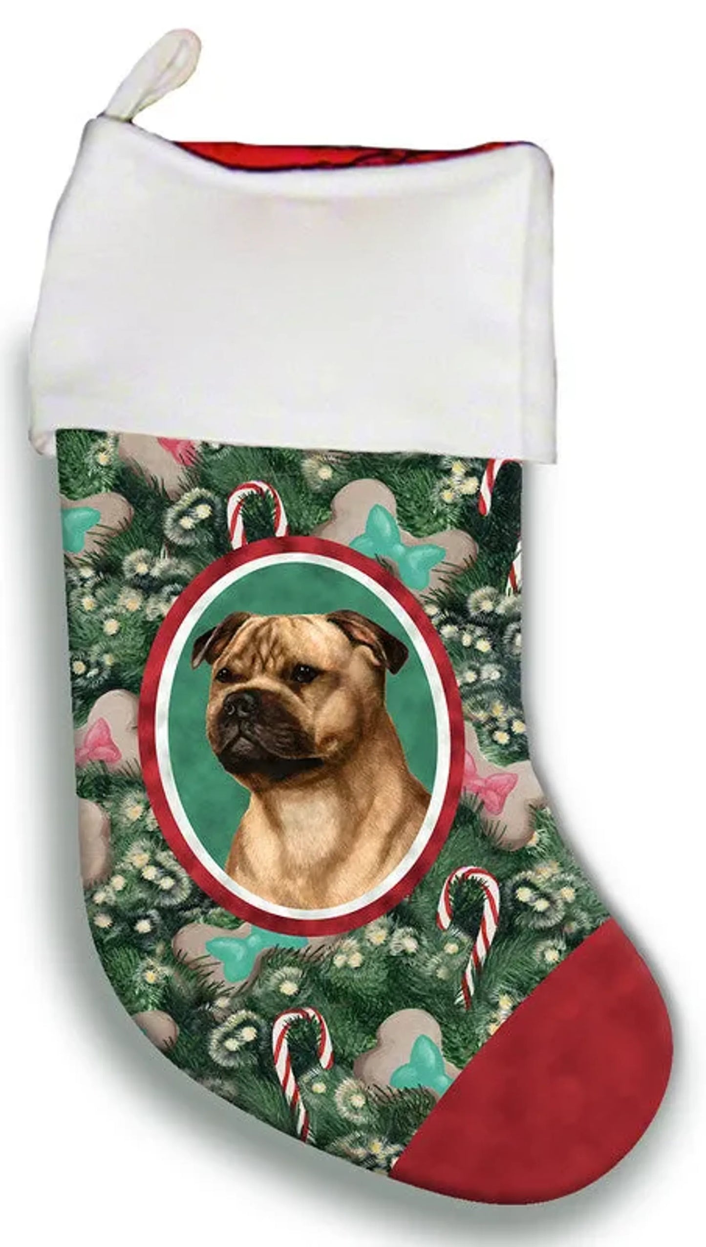 Staffordshire Bull Terrier Fawn- Best of Breed Christmas Stocking