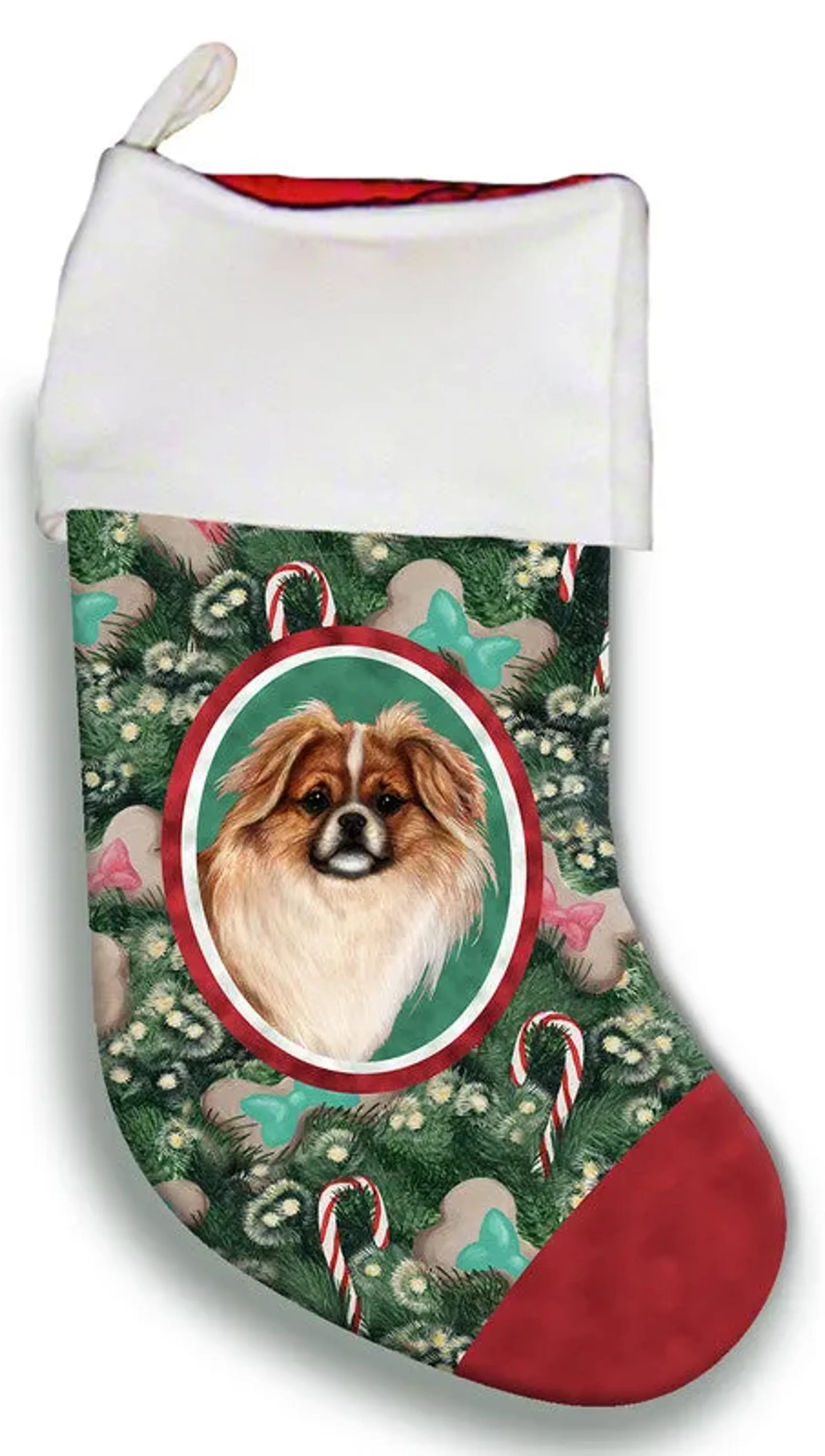 Tibetan Spaniel Red- Best of Breed Christmas Stocking