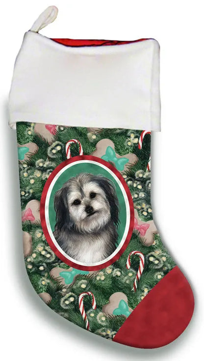 Yorkiepoo Silver/Black- Best of Breed Christmas Stocking