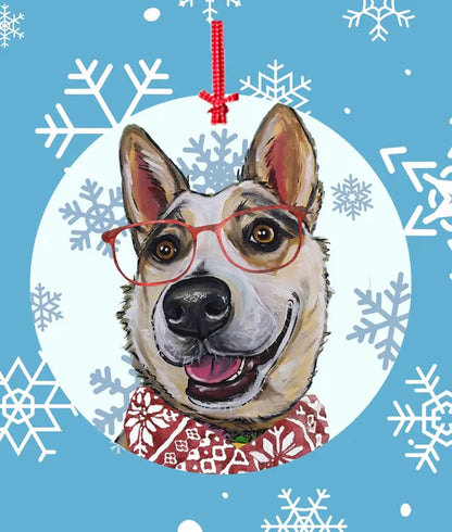 Australian Cattle Dog -   Hippie Hound Studios Christmas Tree Ornament