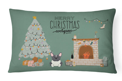 Christmas Everyone Dog Art Canvas Fabric Decorative Pillow