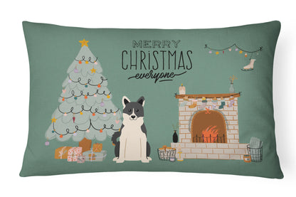 Christmas Everyone Dog Art Canvas Fabric Decorative Pillow