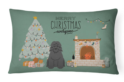 Christmas Everyone Dog Art Canvas Fabric Decorative Pillow